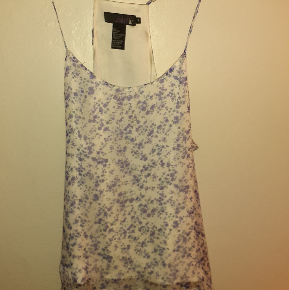 NWOT Gorgeous Fully lined Floral Silk Tank S